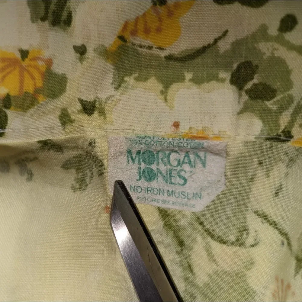 Vintage yellow bird and‎ floral print full sheet set